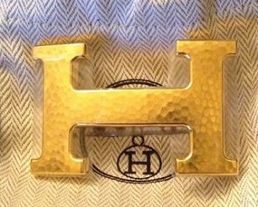 Hermes Mosaics Stripe Buckle Gold